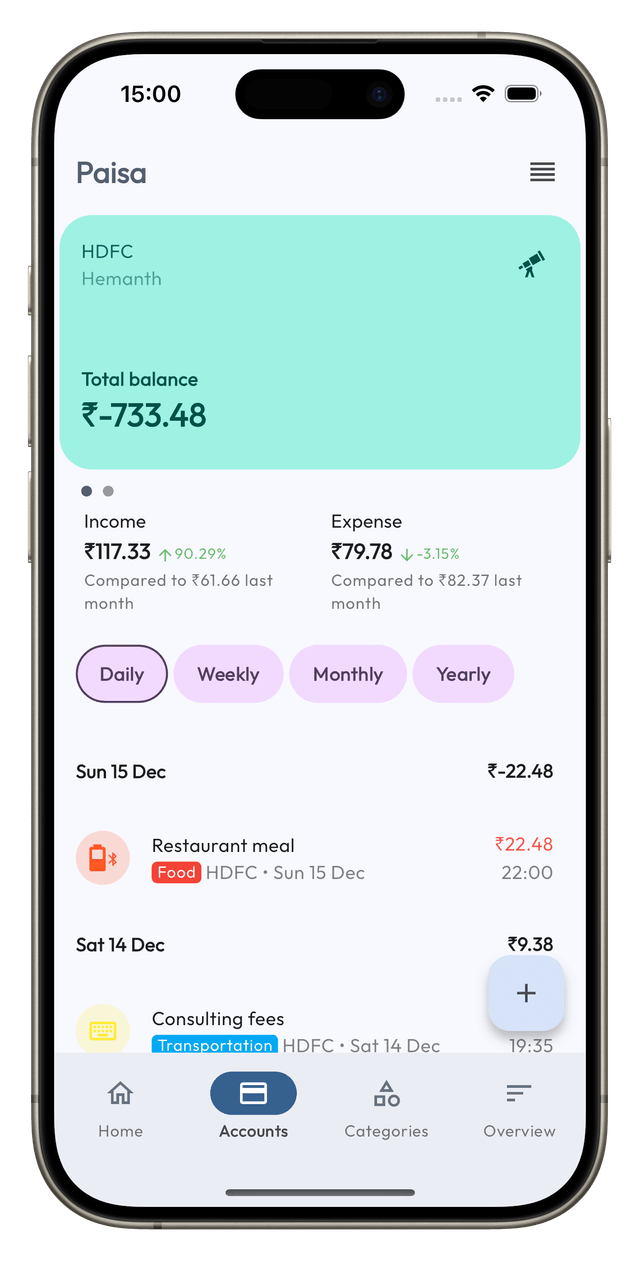 Paisa - Expense Tracker screenshot 2